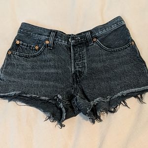 Levi's 24 Black 501 shorts